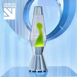 Silver Lava Lamp by Mathmos Clear Green Lava Home Decoration Bedside Retro - Picture 1 of 1