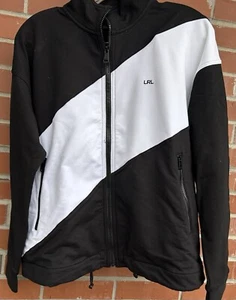 POLO RALPH LAUREN BLACK WHITE ACTIVEWEAR JACKET LONG SLEEVE SZ M - Picture 1 of 5