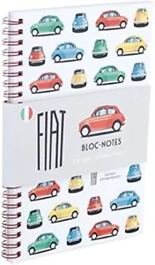OFFICIAL FIAT 500 RINGBOUND A5 RETRO NOTEBOOK NOTE PAD SCHOOL BOOK - Picture 1 of 4