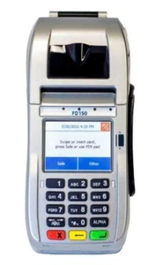First Data/FISERV FD150 ENCRYPTED TO WELLS#350 CODE W/ PERFECT PRINTER*UNLOCKED* - Foto 1 di 5
