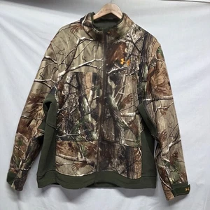 Under Armour Camo Jacket Mid Season Size 2XL Real Tree Full Zip Print - Picture 1 of 4