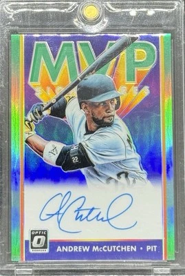 2019 Donruss Optic #MVP-AM Andrew McCutchen MVP Signatures Blue /3 - Image 1 of 2