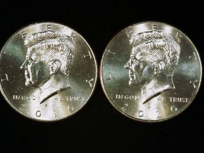 2010-P and D Kennedy Half Dollars (2 coins) AU+++. Free Shipping! - Image 1 of 2