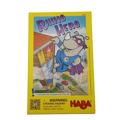 HABA Rhino Hero A Heroic Stacking Card Game for Ages 5 and Up 3-D 2-5 Players - Image 1 of 4