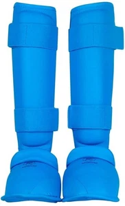 Wesing Karate Shin Instep Guard WKF Karate Shin Pad (blu, L) - NUOVO - Foto 1 di 6