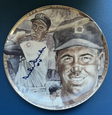 DUKE SNIDER  AUTOGRAPHED PLATINUM EDITION GOLDEN YEARS L/E (11/5000) PLATE. NRMT - Image 1 of 4