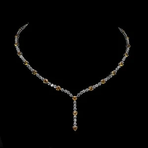 925 Sterling Silver Necklace Heart Citrine 5mm Topaz Natural Gemstone Jewelry 17 - Picture 1 of 14