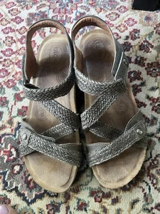 TAOS Trulie Gray Cork Slingback sandals Wedges size 7-7.5 US Women’s - Picture 1 of 8