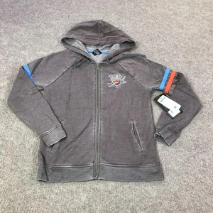 Oklahoma City Thunder Hoodie Womens Medium Gray NBA Basketball Full Zip OKC - Picture 1 of 15