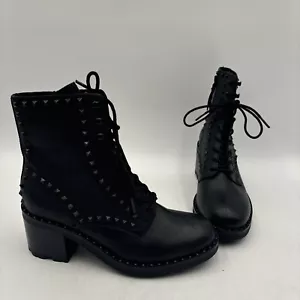 Women's Ash Xin S Biker Boots Black Size 38 - Picture 1 of 8