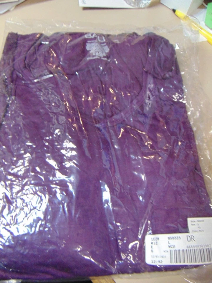 Pajama set Bali sleepwear Top base is LACE Retail $49 sz S Burgundy pants - Image 1 of 1