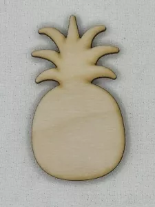 Custom Laser Cut Unfinished Pineapple Shape Wood Craft Cutout - Picture 1 of 2