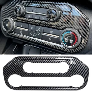 IAG I-Line Climate Control Cover Trim Gloss Carbon Fiber for Ford Bronco 2021+ - Picture 1 of 8