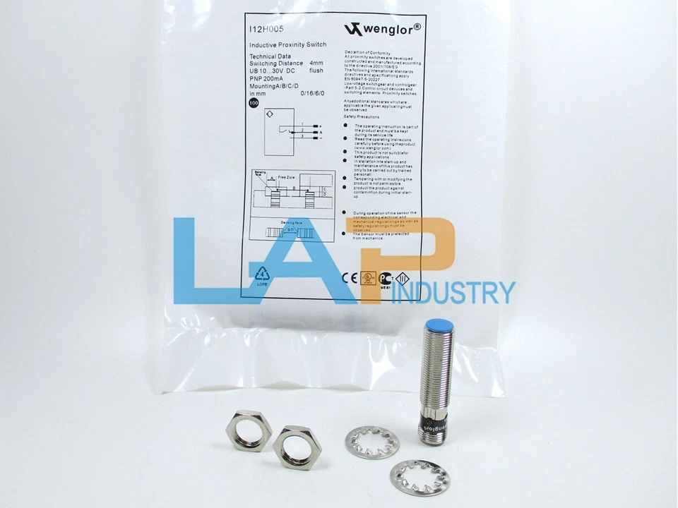 1PCS NEW For Wenglor Proximity switch I12H005 10-30VDC 200mA 4mm - Image 1 of 4