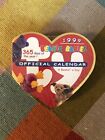 1999 Beanie Baby Calendar 365 Days A Beanie A Day Heart Shaped NEW