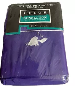 Conexión de color / Westpoint Stevens. 2 fundas de almohada King. Púrpura. Sin plancha. NUEVO. - Imagen 1 de 7