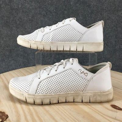 Ryka Shoes Womens 9.5 M Hayden Casual Sneakers White Faux Leather Lace Up Low - Image 1 of 4