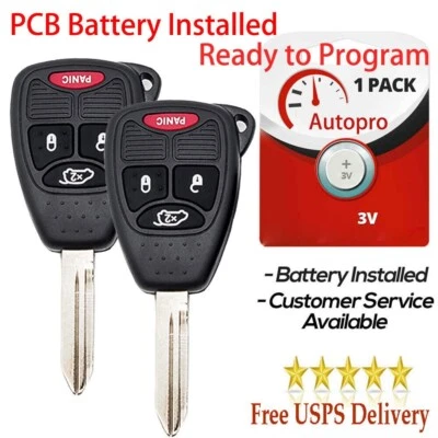 2 para 2008 2009 2010 2011 2012 2013 - Jeep Liberty Dodge Avenger mando a distancia llavero Foto 1 de 4