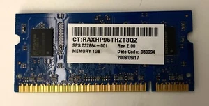 ELPIDA 1G PC2-6400S-666 modulo RAM 1GB DDR2 PC2 sodimm 200-pin 1 GB - Imagen 1 de 1