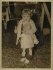 1938 Press Photo Little girl holds doll received at Doll & Toy Fund - nod00921