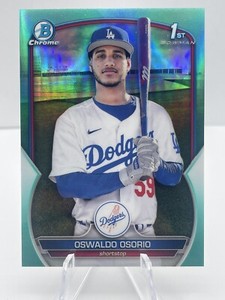 2023 Bowman Chrome Prospects Oswaldo Osorio Aqua Refractor /125