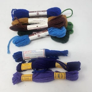 Lot 11 Skeins Bucilla Persian Wool Yarn Needlepoint Crewel Tapestry Mixed Colors - Picture 1 of 16
