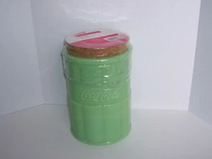 COCA COLA Jadeite Green Glass Canister - Picture 1 of 3