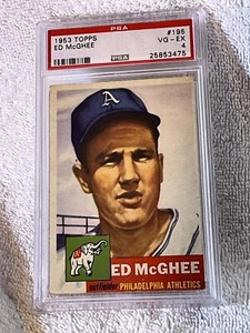 1953 Topps Ed McGhee #195 PSA 4 Philadelphia Athletics