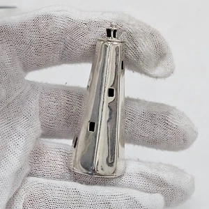 Vintage Sterling Silver 925 Signed B Gould Lighthouse Brooch/Pin/Pendant 2 1/4" - Picture 1 of 8