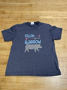 Port And Company Girl Youth Small Short Sleeve T-shirt Pig - Picture 1 of 5