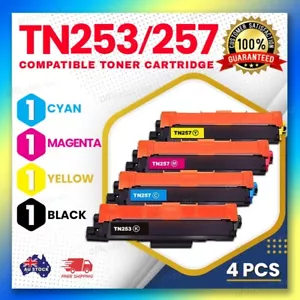 4x TN253 TN257 Toner for Brother HL-L3230CDW HL-L3270CDW MFC-L3745 L3750 L3770 - Picture 1 of 1