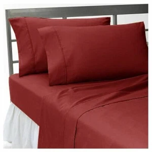 Premium Ultra Soft 600TC US-Queen* SOLID COLORS EGYPTIAN COTTON - Picture 1 of 17
