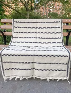 Beni Ourain marokkanischer Berber Teppich - alle Wolle Handarbeit - leicht - 4 Fuß 9 Zoll x 2 Fuß 11 Zoll - Bild 1 von 6