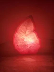 5LB Large Pink Dyed Agate Natural Crystal Freeform with Polished Front Lamp #2 - Picture 1 of 7