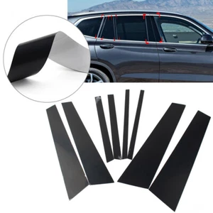 Door Window Pillar Post Cover Trim For BMW X3 G01 2019-21 Glossy Black 8pcs/Set - Picture 1 of 12