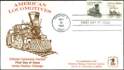 US FDC #1897A  Midwest Railway Historical Society Cachet Chicago, IL + Encl. - Image 1 of 2