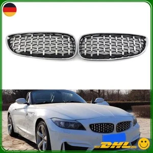 Für BMW Z4 E89 09-16 Nieren Grill Silber Rahmen Gitter Waben Design Kühlergrill - Bild 1 von 7