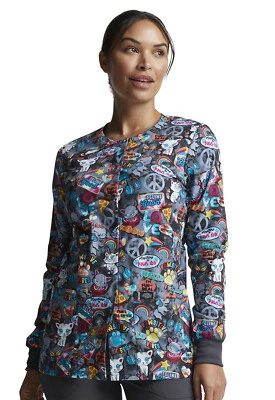 Pawsitive Vibes Dickies Scrubs Warm Up Jacket DK306 PWVB - Image 1 of 4