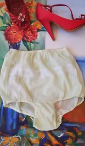 Vintage 1950's pale sage green nylon/acetate & lace panties - S/M 5/6 - Picture 1 of 6