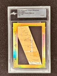 Eddie Collins 2015 Leaf Masterpiece Cut Signature autograph signed auto card 1/1 - Picture 1 of 3