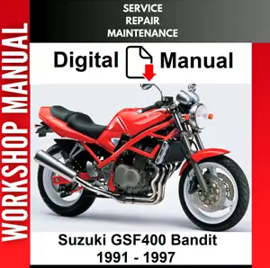 SUZUKI GSF400 BANDIT 400 1992 1993 1994 1996 SERVICIO MANUAL TALLER DE REPARACIÓN - Imagen 1 de 1