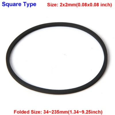 Cinta de correa de transmisión tipo cuadrado de goma universal de 2 mm para grabadora tocadiscos casete - Imagen 1 de 4