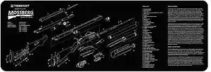 TEKMAT 12""x 36"" TAPPETINO PULIZIA ARMAIOLO ARMAIOLO per MOSSBERG POMPA AZIONE FUCILE - Foto 1 di 1