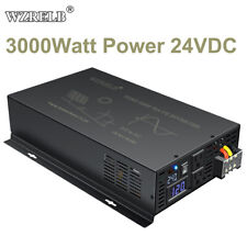 Power Inverter 3000 Watt Pure Sine Wave 24V 110V Car Battery Generator Dc to Ac