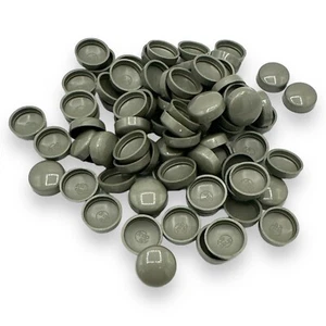 Gris plata, dos piezas brillo 10/12 g domo tornillo Snap-Caps™ cubierta tornillos de plástico - Imagen 1 de 3