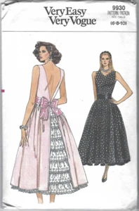 Vogue Sewing Pattern 9930, Vintage Dress and Petticoat, Sizes 6 - 8 - 10, Uncut - Picture 1 of 2