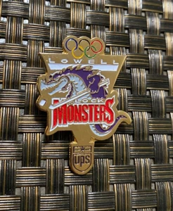 SPILLA UPS VINTAGE AHL HOCKEY LOWELL LOCK MONSTERS LOGO SQUADRA DA COLLEZIONE RARA - Foto 1 di 2