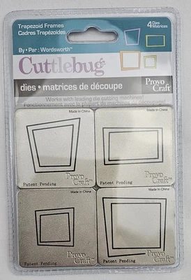 Provo Craft Cuttlebug Trapezoid Frames Die Set – 4-Pack 2" x 2" #37-1211 – New - Image 1 of 4