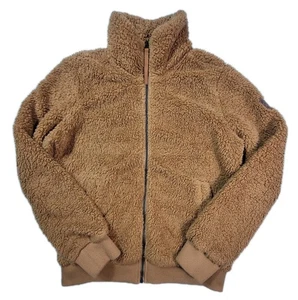 Free Country Sherpa Fleecejacke Damen mittelbraun Teddy Plüsch warm Reißverschluss - Bild 1 von 9