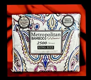 * Juego de sábanas METROPOLITAN BAMBOO Home hipoalergénicas 2500 hilos ct tamaño king - Imagen 1 de 24